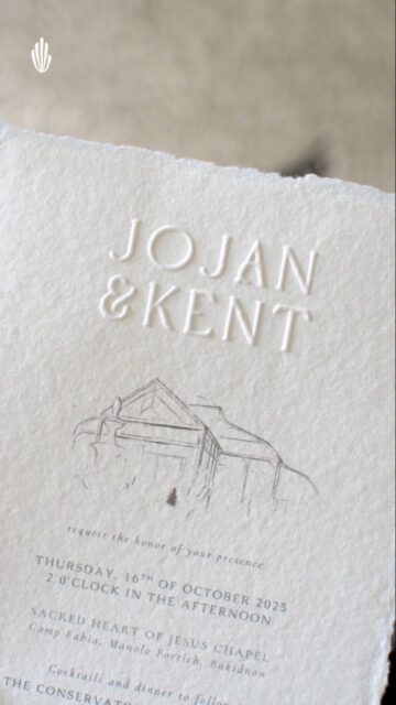 Timeless charm is in the details ✨ the deckle edges, the texture of handmade paper, and the impression of embossed names. 🤍

#brideandbreakfast #letterpressph #invitationph #weddingph #decklededge